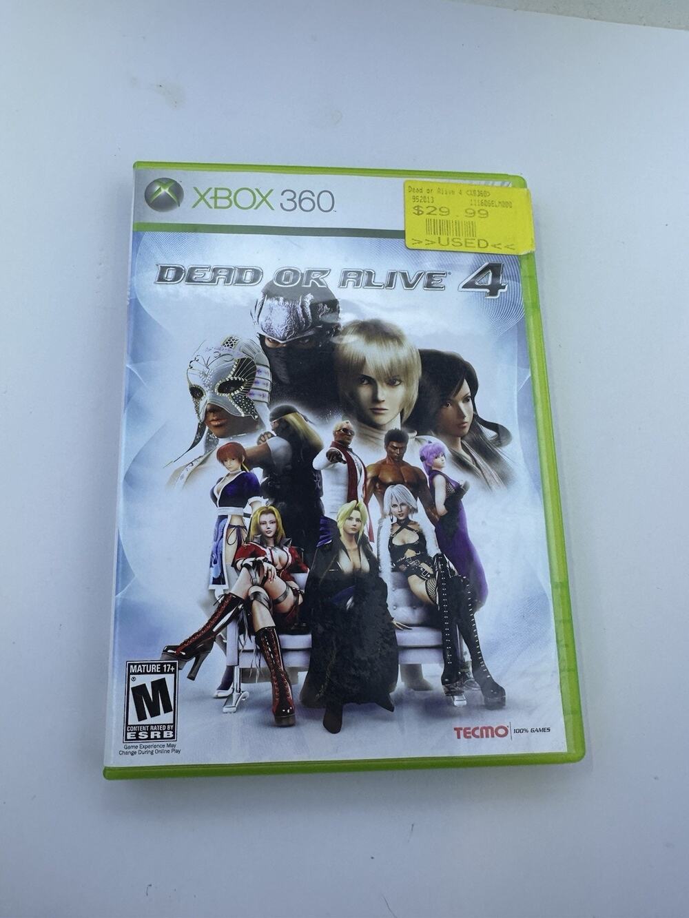 Dead or Alive 4 Xbox 360 Microsoft 2005 Complete In Box CIB Tested Tecmo